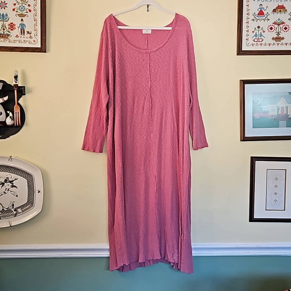 Anthropologie t. la Ribbed Knit Lounge Dress 3X